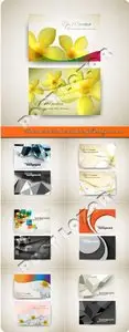 Business cards modern style template design vector 8