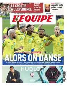 L’equipe du Mardi 6 Décembre 2022