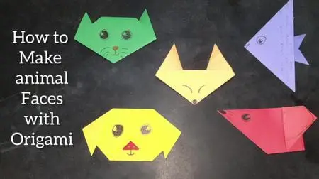 How to makes animal faces with Origami (Origami for kids/beginners)