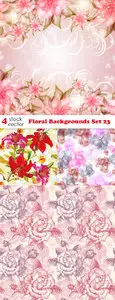 Vectors - Floral Backgrounds Set 23