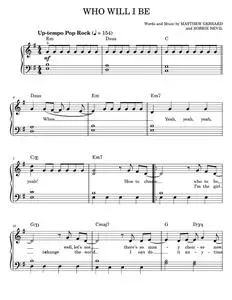 Who Will I Be (from Camp Rock) - Camp Rock Movie, Demi Lovato, Jonas Brothers (Easy Piano)