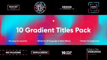 10 Gradient Titles Pack | After Effects 49401956