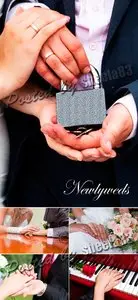 Stock Photo - Newlyweds Hands