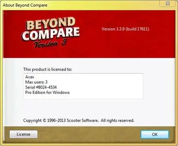 Beyond Compare 3.3.9 Build 17611