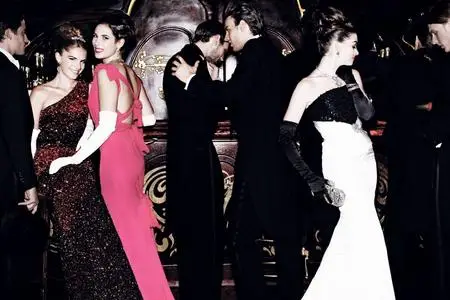 Anne Hathaway and Raphaël Personnaz by Mario Testino for Vogue US November 2010