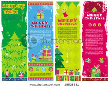 Vector Vertical Christmas banners
