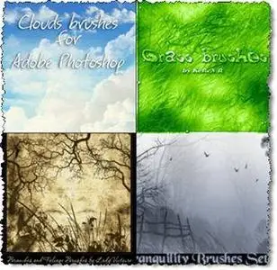 Clouds / Grass / Branches&Foliage / Tranquility - PS Brushes