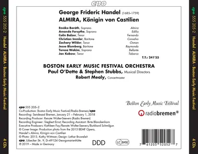 Stephen Stubbs, Paul O’Dette, Boston Early Music Festival Orchestra - George Frideric Handel: Almira (2019)