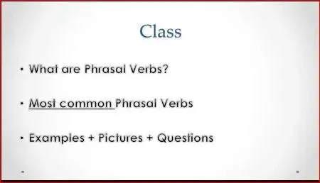 Most Common English Phrasal Verbs