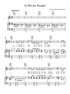 In the air tonight - Phil Collins (Piano-Vocal-Guitar (Piano Accompaniment))
