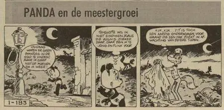 Kranten Strips 00 Panda V183 Panda En De Meester Groei Nieuwsblad Van Het Noorden 1988