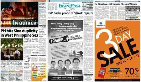 Philippine Daily Inquirer – July 13, 2012