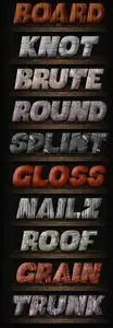 Wood Photoshop Layer Styles Volume 3