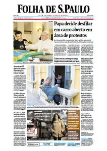 Jornal Folha de São Paulo - 20 de julho de 2013 - Sábado