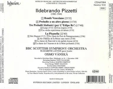 Osmo Vänskä, BBC Scottish Symphony Orchestra - Ildebrando Pizzetti: Orchestral Music (1999)