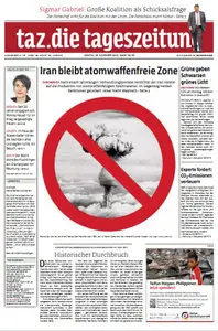 Tageszeitung TAZ vom 25 November 2013