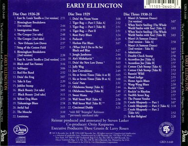 Duke Ellington - Early Ellington: The Complete Brunswick and Vocalion Recordings 1926-1931 (1994) [3CD Set] {Decca Jazz}