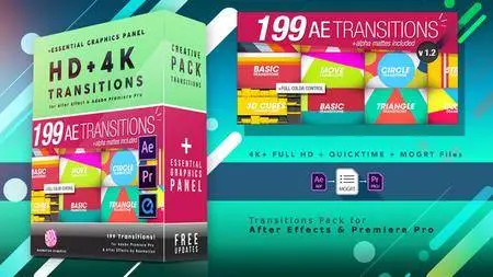 199 Transitions Pack - Project for After Effects (Videohive)