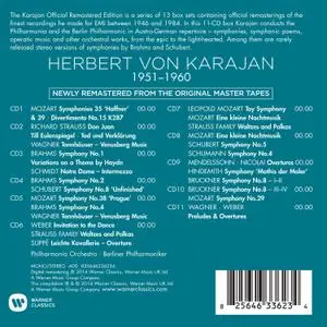 Herbert von Karajan - Karajan conducts Mozart, Schubert, Brahms, Strauss, Wagner 1951-1960 (2014)