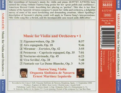 Sarasate - Tianwa Yang - Music For Violin And Orchestra Vol. 1 (2009)