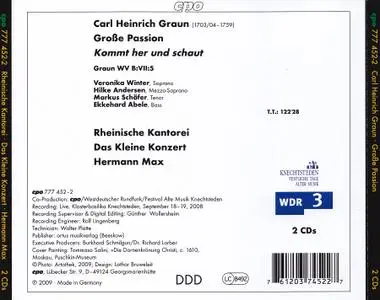 Hermann Max, Das Kleine Konzert, Rheinische Kantorei - Carl Heinrich Graun: Grosse Passion (2009)