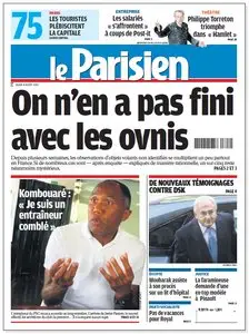 Le Parisien + cahier Paris - Jeudi 04 Aout 2011