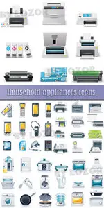 Household appliances icons