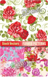 Flower patterns  - Stock Vectors