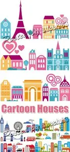 Cartoon Houses Vector 2