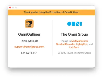 OmniOutliner Pro 5.14 Multilingual macOS