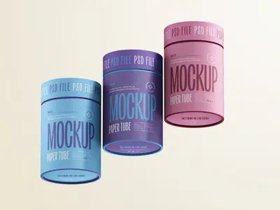 Flying Paper Tube Packaging Mockup 1681083947
