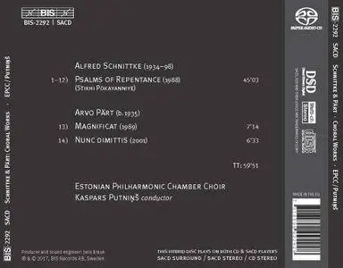 Estonian Philharmonic Chamber Choir & Kaspars Putnins - Alfred Schnittke & Arvo Pärt: Choral Works (2018)