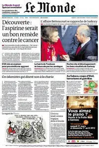 Le Monde & Supplément Argent du Mercredi 28 Mars 2012