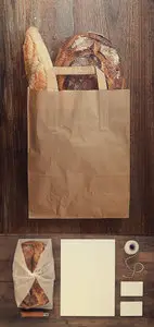 Bread Bag and Stationery Mock up