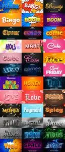 38 3d Editable Text Effects Style Bundle