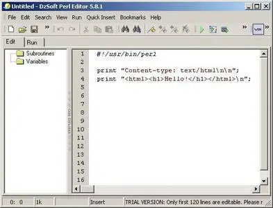 DzSoft Perl Editor 5.8.15