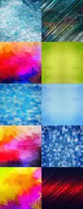 10 Abstract Backgrounds Vector Set