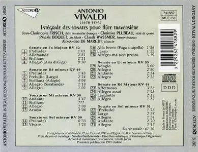 Jean-Christophe Frisch, XVIII-21 Musique des Lumieres – Vivaldi: Les Sonates pour Flute Traversiere (1998)