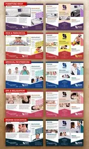 GraphicRiver A4 Trifold Brochure Template PSD 6 Variations #1