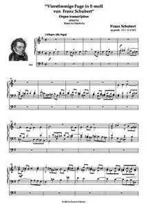 "Vierstimmige Fuge in E-moll  von  Franz Schubert" Organ transcription