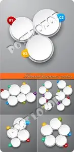 Round banners vector 