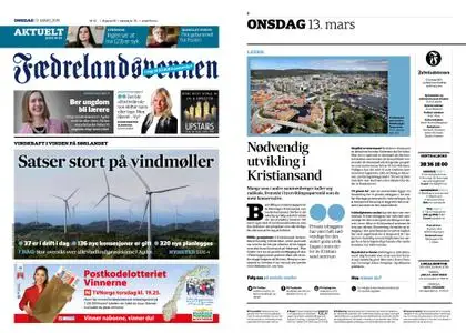 Fædrelandsvennen – 13. mars 2019