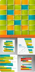 Abstract lines brochure and card vector
