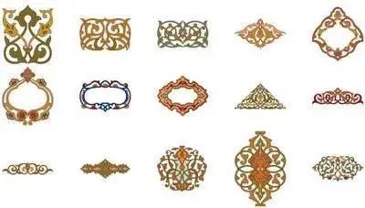 Aridi Vector Clipart Collection: Arabesque Designs