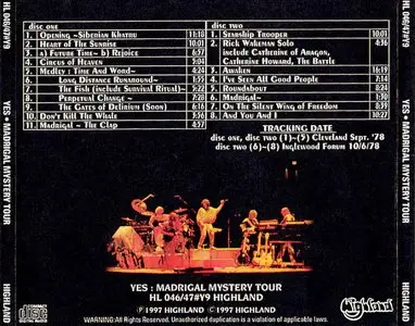 Yes - Madrigal Mystery Tour (2CD) (1997) {Highland}