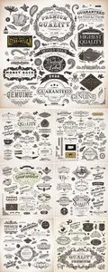 Vintage Design Elements Vector Collection