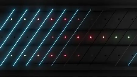 Pack Of Neon Arrows And Dots On A Wall 1623858