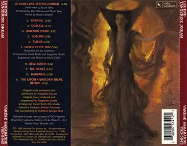 Tangerine Dream - Legend (1986)  [Original Motion Picture Soundtrack] (RePost - ReUpload)