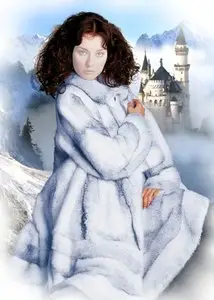 Template for Photoshop - Snow queen