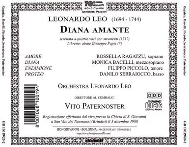 Vito Paternoster, Leonardo Leo Orchestra - Leonardo Leo: Diana Amante (2001)